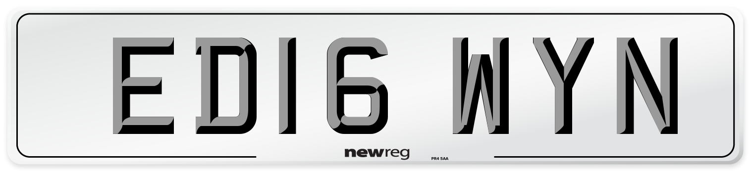 ED16 WYN Number Plate from New Reg
